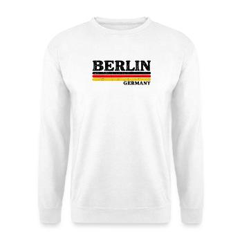 Berlin - Deutschland - Germany - Berliner Bär - Unisex Pullover - Weiß - Vorne - Alina (178cm) & Michal (187cm)