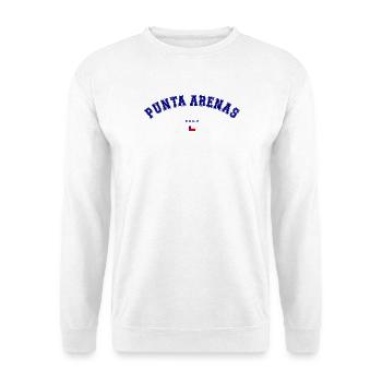 Punta Arenas Chile - Unisex Pullover - Weiß - Vorne - Alina (178cm) & Michal (187cm)