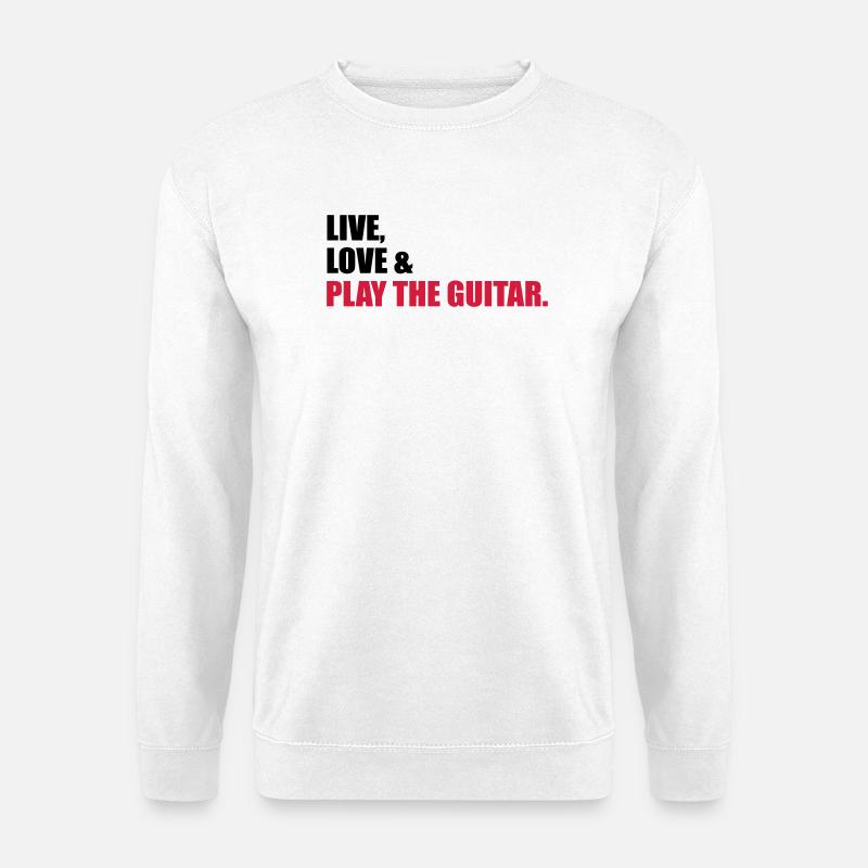 Gitarre - Unisex Pullover - Weiß