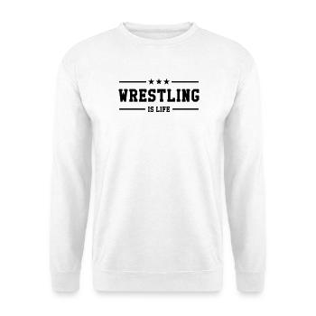 Wrestling is life - Sweat-shirt Unisexe - blanc - Devant