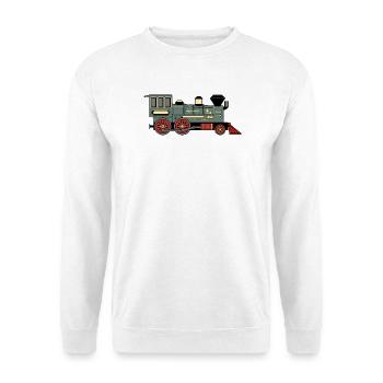 Dampflokomotive - Unisex Pullover - Weiß - Vorne