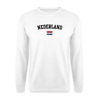 Brushstroke T-Shirt mit holländischer Flagge - Unisex Pullover - Weiß - Vorne
