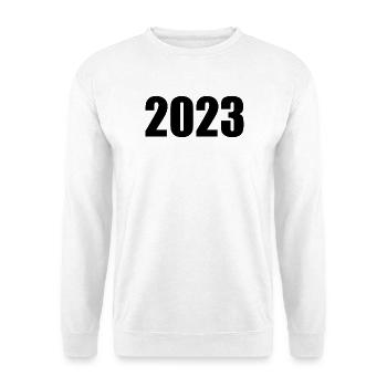 2023 noir Nouvel An Nouvel An - Sweat-shirt Unisexe - blanc - Devant