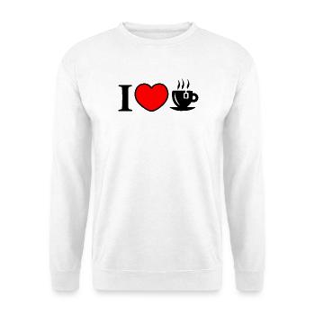 heart and a cup of tea - Unisex Sweatshirt - white - Front