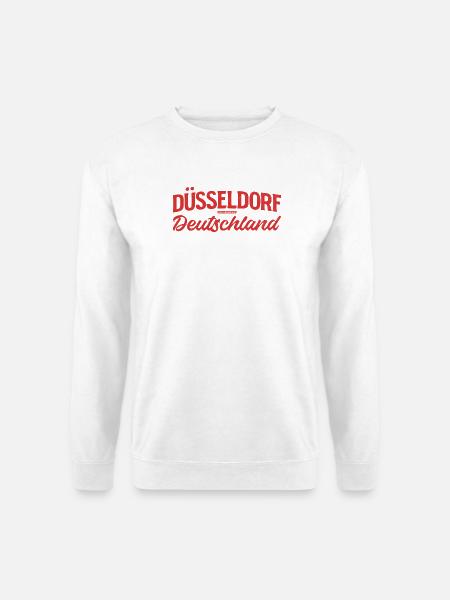 Düsseldorf Deutschland Retro Schriftlogo - Unisex Pullover - Weiß