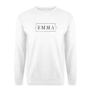 EMMA - nom dans un cadre - Sweat-shirt Unisexe - blanc - Devant