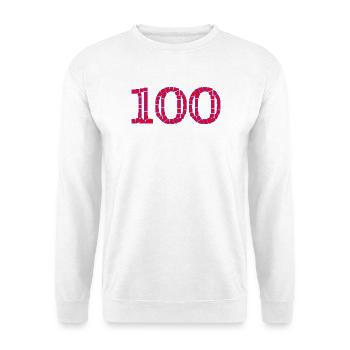100. 100 ANS. 100e ANNIVERSAIRE. ANNIVERSAIRE 100 - Sweat-shirt Unisexe - blanc - Devant