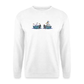 Seagulls bateau marins amour oiseaux de mer Saint-Valentin - Sweat-shirt Unisexe - blanc - Devant