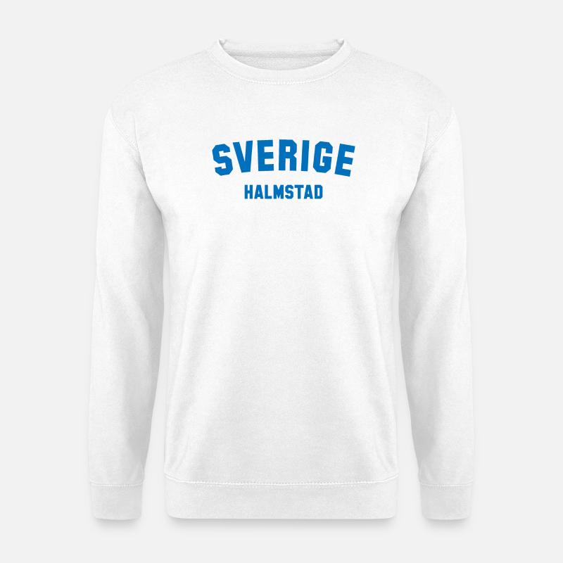 HALMSTAD Suède Schweden - Sweat-shirt Unisexe - blanc