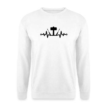 Tool Heartbeat – Hammer and Screwdriver - Unisex Sweatshirt - white - Front