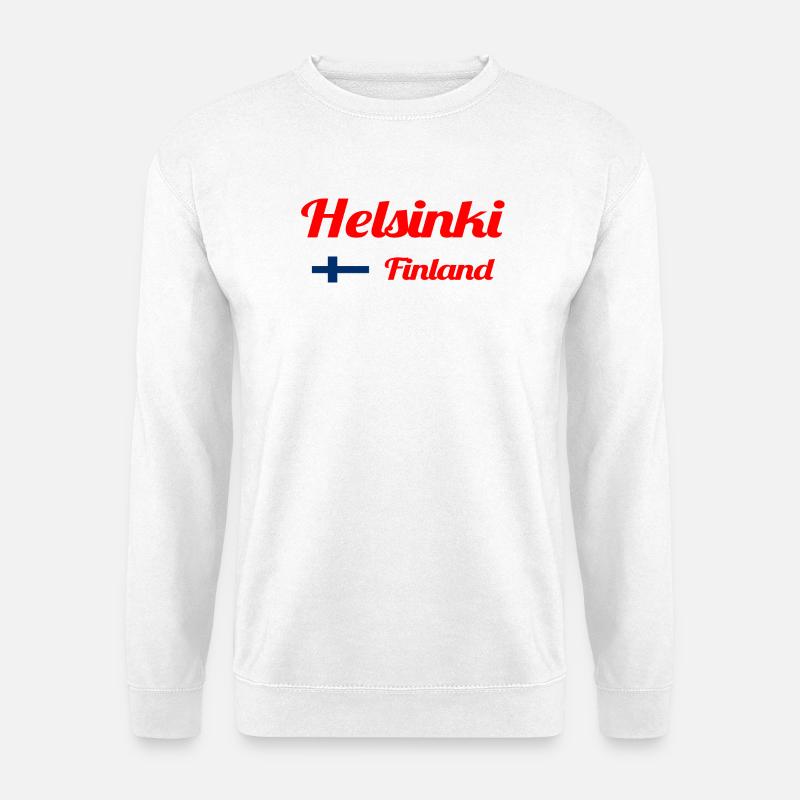 Helsinki Finnland - Stylische Drucke - Unisex Pullover - Weiß