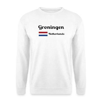Groningen Niederlande - Stilvolle Drucke - Unisex Pullover - Weiß - Vorne