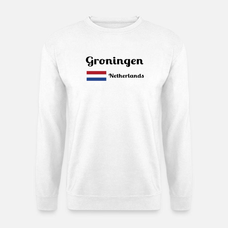 Groningue, Pays-Bas - Imprimés élégants - Sweat-shirt Unisexe - blanc