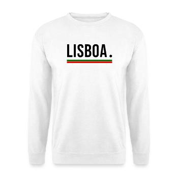 Lisboa – Chemise streetwear minimale - Sweat-shirt Unisexe - blanc - Devant