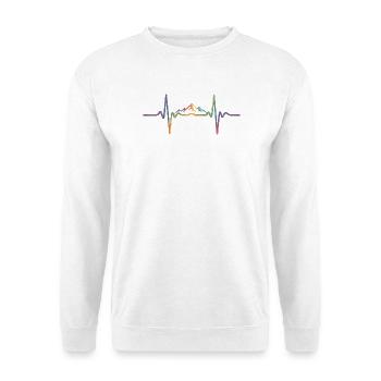 Bergmotiv Natur Landschaft Berge - Unisex Pullover - Weiß - Vorne