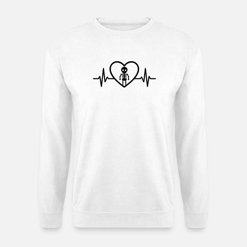 Skeleton Halloween Heart - Unisex Sweatshirt - white