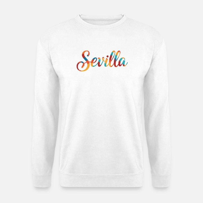 Sevilla Regenbogen Script - Unisex Pullover - Weiß