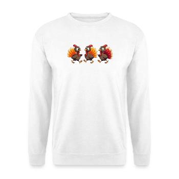 Bébé dinde de Thanksgiving - Sweat-shirt Unisexe - blanc - Devant
