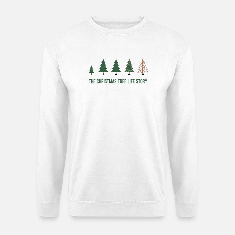 Christmas Tree Evolution – Funny Xmas Design - Unisex Sweatshirt - white