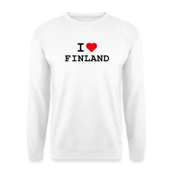J’aime la Finlande - Finland Heart Design - Sweat-shirt Unisexe - blanc - Devant