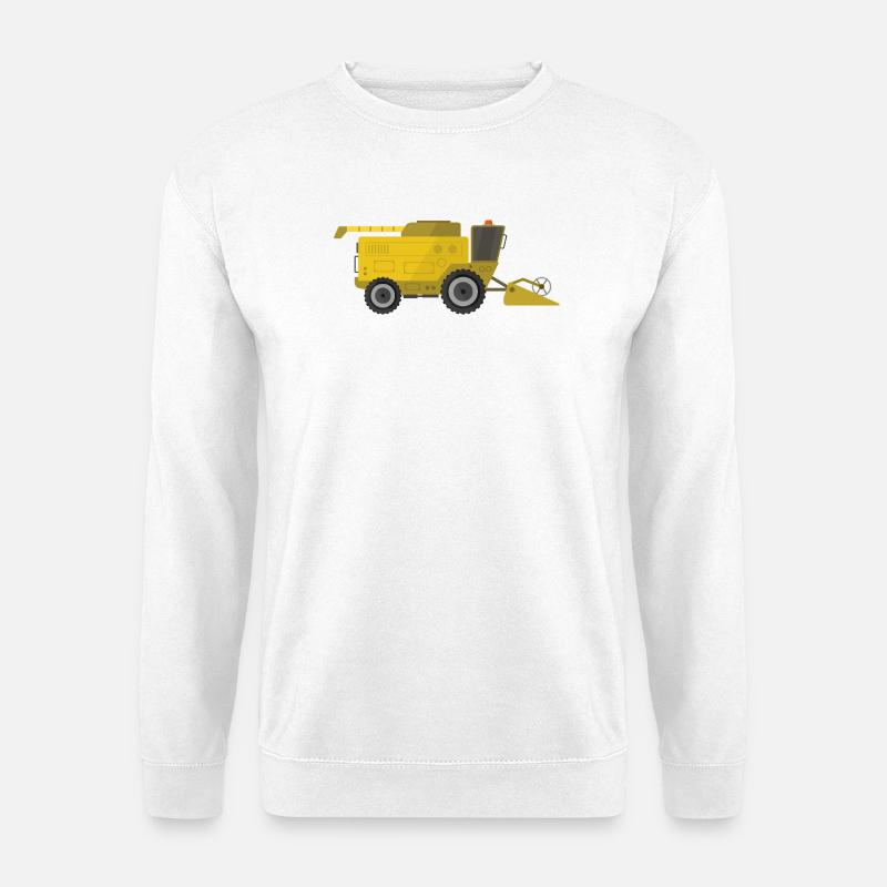 Mähdrescher - Unisex Pullover - Weiß