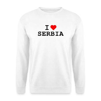 Ich liebe Serbien - I love Serbia - Unisex Pullover - Weiß - Vorne