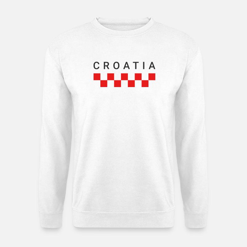 Kroatische Rote Plätze - Unisex Pullover - Weiß