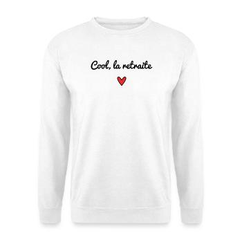 RETRAITE. RETRAITEE. COEUR. BONNE RETRAITE - Sweat-shirt Unisexe - blanc - Devant