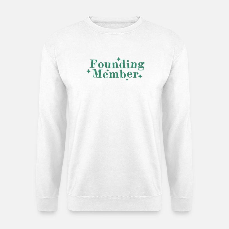 Founding Member Schriftlogo Sterne - Unisex Pullover - Weiß