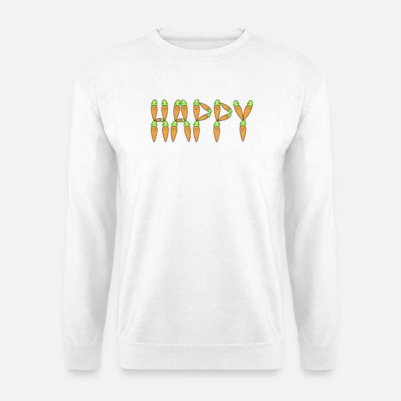 Karotten-Happy - Unisex Pullover - Weiß