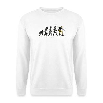Evolution Skateboarder – Grunge Skate Design - Unisex Sweatshirt - white - Front