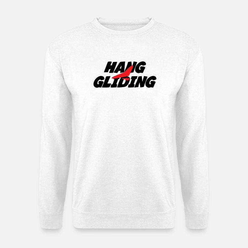 Graphisme Hang Gliding Rouge Intense - Sweat-shirt Unisexe - blanc