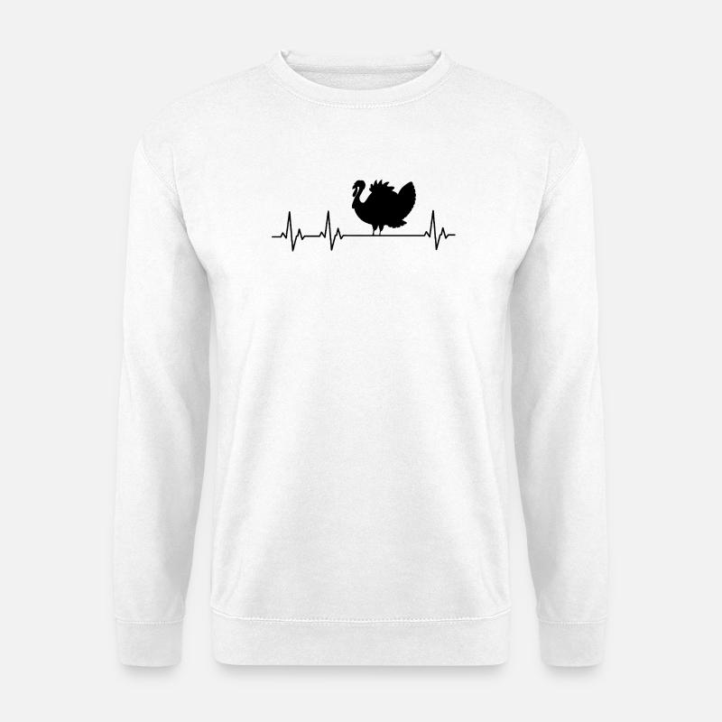 Truthahn - Pute - Erntedankfest - Unisex Pullover - Weiß