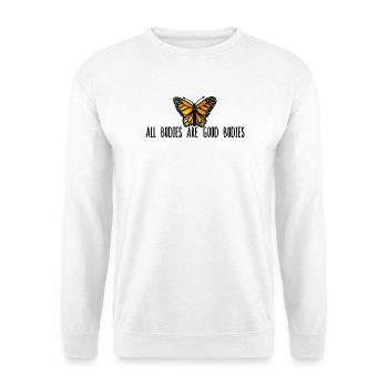 Monarchfalter-Umarmung – Alle Körper - Unisex Pullover - Weiß - Vorne