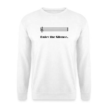 Enjoy the silence - Unisex Sweatshirt - white - Front