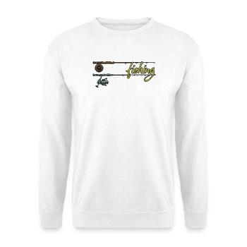 Fishing Fishing Rod Fly Fishing Hobby - Unisex Sweatshirt - white - Front
