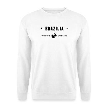 Brasilia Brazil Coordinates Planet Earth - Unisex Sweatshirt - white - Front