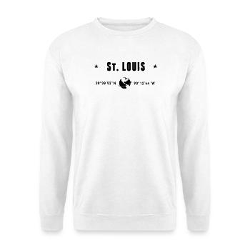 St Louis Missouri Coordinates Planet Earth - Unisex Sweatshirt - white - Front