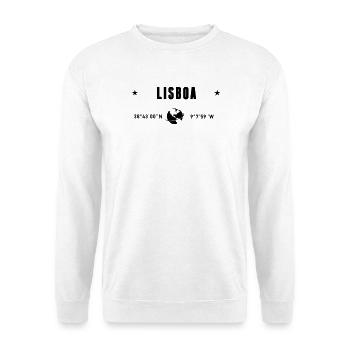 Lisboa Portugal Coordinates Planet Earth - Unisex Sweatshirt - white - Front