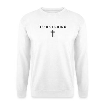 Jesus is King – Minimalist Faith – Jesus - Unisex Sweatshirt - white - Front