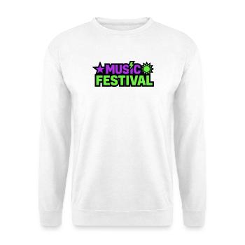 Music Festival Schriftzug Grafik - Unisex Pullover - Weiß - Vorne