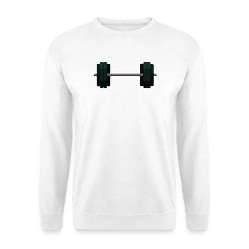 Haltère avec barre - Sweat-shirt Unisexe - blanc - Devant
