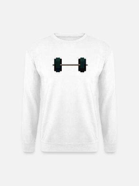 Barbell Dumbbell - Unisex Sweatshirt - white
