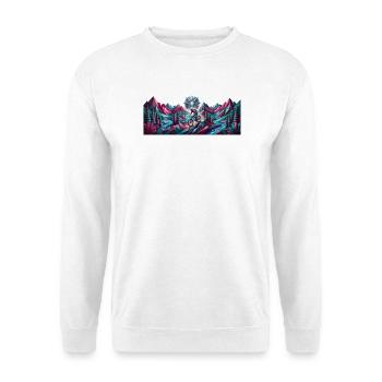 Folge deinem inneren Kompass - Unisex Pullover - Weiß - Vorne - Alina (178cm) & Michal (187cm)