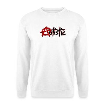 autistic - Autismus - Unisex Pullover - Weiß - Vorne - Alina (178cm) & Michal (187cm)