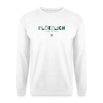 Plötzlich Weihnachtsstimmung – Weihnachtsdesign - Unisex Pullover - Weiß - Vorne - Alina (178cm) & Michal (187cm)
