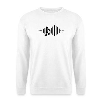 Musikalische Noten, Rhythmus. - Unisex Pullover - Weiß - Vorne - Alina (178cm) & Michal (187cm)