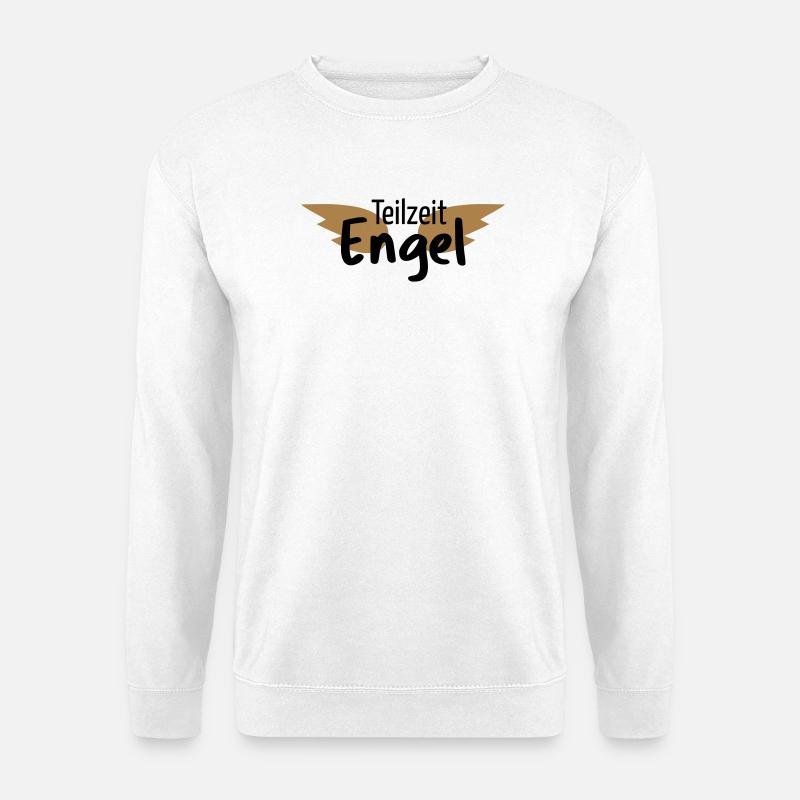 Engel Teilzeitengel Flügel Held Heldin Geschenk - Unisex Pullover - Weiß