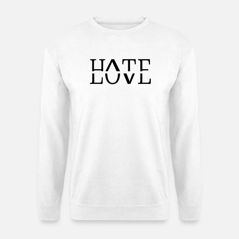 Love hate - Unisex Sweatshirt - white