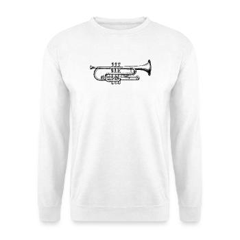 Trompette - Sweat-shirt Unisexe - blanc - Devant